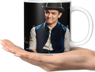 PrintingZone Aamir Khan mug Bollywood Hero Cup (HRM-106) Ceramic Coffee Mug(350 ml)