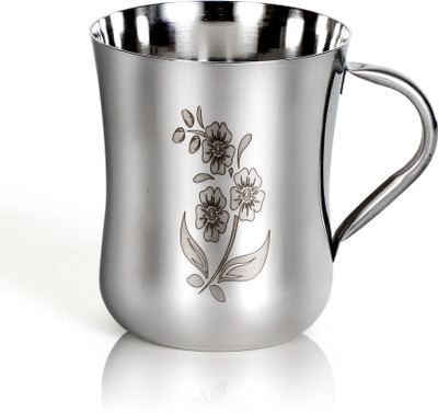 vashudev Pack of 2 Silver Tea cup(Steel, Cup Set)