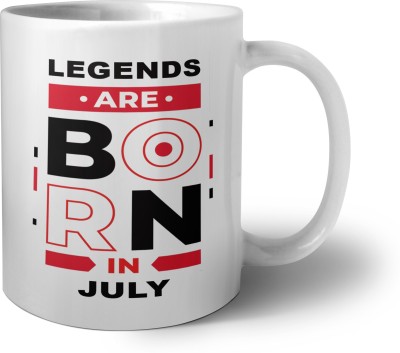 Phirki Studio LEGENDS ARE BORN IN JULY Ceramic Coffee Mug(325 ml)