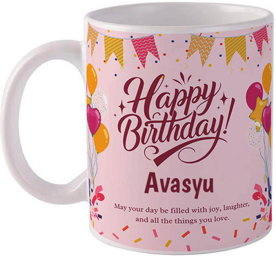 GIFTUATION Happy birthday Avasyu / Gift for birthday Ceramic Coffee Mug(325 ml)
