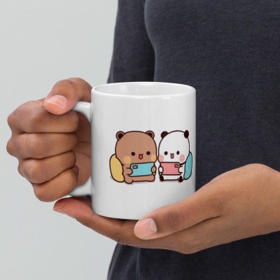 Mr UVD Bubu Dudu Having Fun Together in their Mobile Phones 938 Gift Item Ceramic Coffee Mug(350 ml)