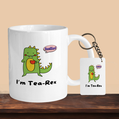 Print Ginnie 101_I'm Tea Rex R-R Ceramic Coffee Mug(325 ml)
