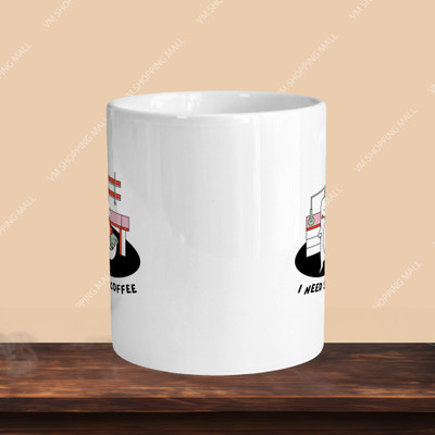 Print Ginnie 101_I Need Some Coffee R-H Ceramic Coffee Mug(325 ml)