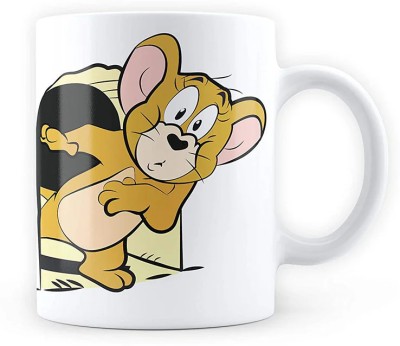 growll Jerry Coming Out from Her Home Designer Printed Ceramic Coffee Mug(350 ml)