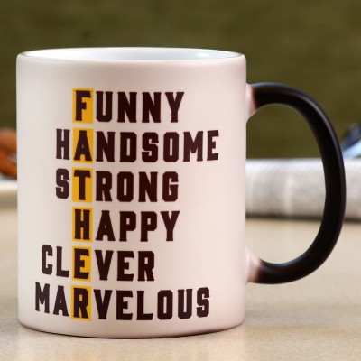 FNP Happy Fathers Day Ceramic Magic Ceramic Coffee Mug(325 ml)