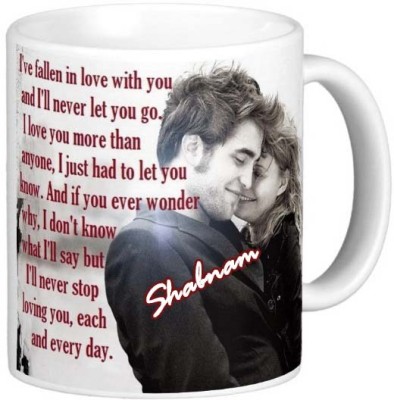 Exocticaa Romantic Gift for Shabnam I Love You 088 Ceramic Coffee Mug(325 ml)