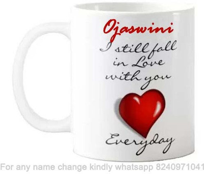 sublix Mug 325 ml pack of 1 MUG082_SHINJINI Ceramic Coffee Mug(325 ml)