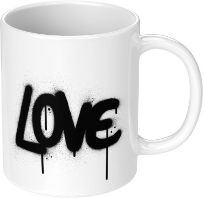 PrintingZone Valentine Cup Valentines Day Gift For Girlfriend Cushion 12x12 With Filler(V-42) Ceramic Coffee Mug(350 ml)