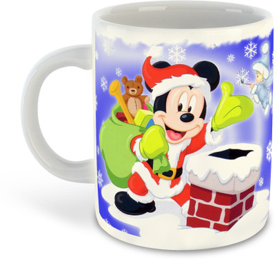 FLEXERSTYLE NEW2025-Mickey Mouse Printed White Coffee - D22 Ceramic Coffee Mug(325 ml)