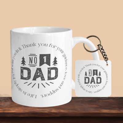 VM MALL 101_No 1 Dad R-S Ceramic Coffee Mug(330 ml)