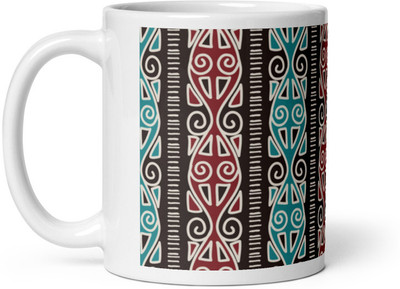 Mr UVD Papua Pattern Ceramic Coffee Mug(350 ml)