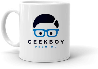 Clapcart GeekBoy Premium Design Printed Ceramic Coffee Mug(350 ml)