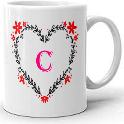 PS Sales Alphabet-07-C Ceramic Coffee Mug(350 ml)