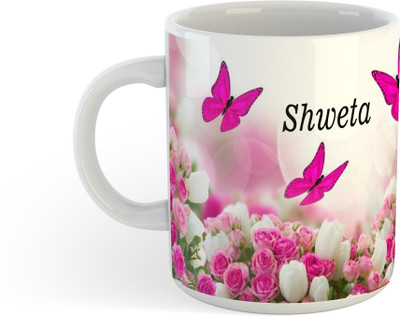 Anzriyaa Gifting I tem for Girlfriend,Wife,sister,Name- Shweta Ceramic Coffee Mug(325 ml)