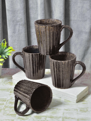Fabinaliv FLMUG-1085 Ceramic Coffee Mug(270 ml, Pack of 4)