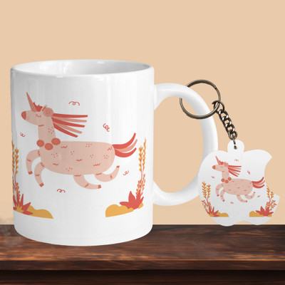 VM MALL 101_Unicorn Pink R-A Ceramic Coffee Mug(330 ml)