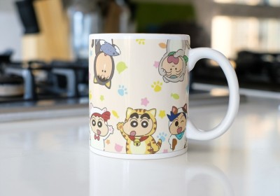 S Creation shinchan printed ceramic coffee mug to gift your friend m-2 Ceramic Coffee Mug(350 ml)