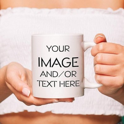 EVOTECH Personalized Gift - Photo mug Print, Text or Logo Ceramic Coffee Cup Ceramic Ceramic Coffee Mug(350 ml)