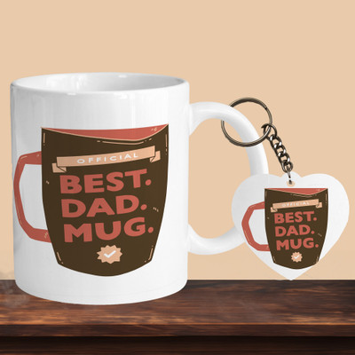VM MALL 101_Best Dad R-H Ceramic Coffee Mug(330 ml)