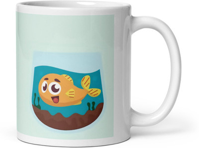 Mr UVD Fish in a Pot_MUGG Ceramic Coffee Mug(350 ml)