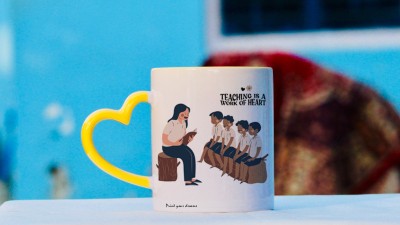 PRINT YOUR DREAM Heart handle magic teachers special mug Ceramic Coffee Mug(330 ml)
