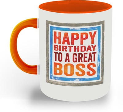 FLEXERSTYLE NEW2025-Mug BossBirth-3325 ml pack of 1 _NEW Ceramic Coffee Mug(325 ml)