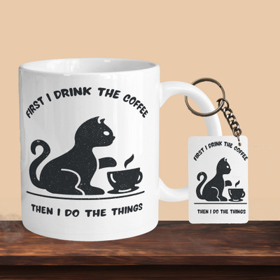 VM MALL 101_First I Drink The Coffee R-R Ceramic Coffee Mug(330 ml)