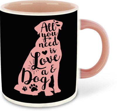 Daddy dream NEW-DogsLoverInspireddesigner-905 Ceramic Coffee Mug(325 ml, Pack of 4)