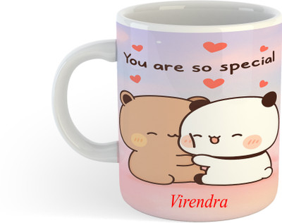 UNIARAWALAS You Are So Special Virendra Ceramic Coffee(325ml) Ceramic Coffee Mug(325 ml)