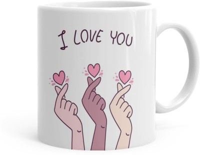 Kesri Gifts I Love You Printed Valentines Day Gift(Luv25-296) Ceramic Coffee Mug(325 ml)