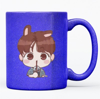 Gift4You Bts Coffee-MUG-054-BLUE Ceramic Coffee Mug(320 ml)