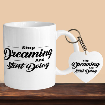 VM MALL 101_Stop Dreaming And Start Doing R-H Ceramic Coffee Mug(330 ml)