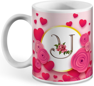 RB Point Y Printed Alphabet Name Coffee/Tea 325ml Ceramic Coffee Mug(308 ml)