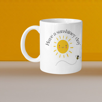 Printhorizon 101_VM Enjoy Your Meal L-R Ceramic Coffee Mug(330 ml)