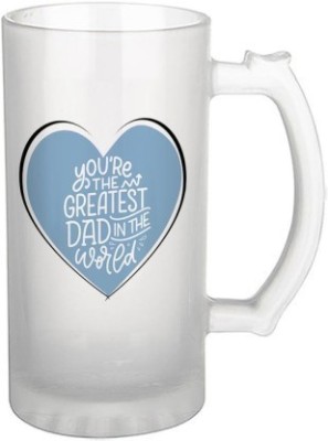 Smookyaroa Greatest Dad in The World Glass Beer Mug(500 ml)