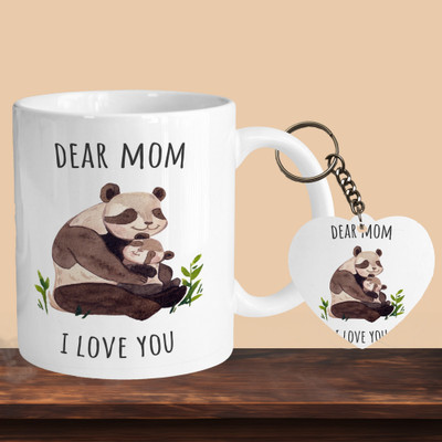 VM MALL 101_Dear Mom R-H Ceramic Coffee Mug(330 ml, Pack of 2)