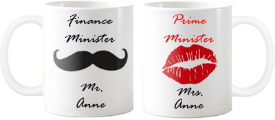 GNS ENT Anniversary Mrs.n Mr.ANNE Couple Gift Sl04_New Ceramic Coffee Mug(325 ml, Pack of 2)