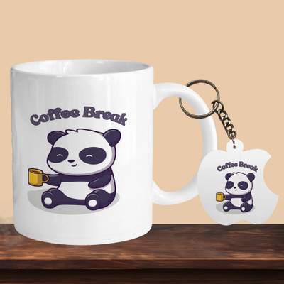 Hunter Studio 101_Coffee Break R-A Ceramic Coffee Mug(330 ml, Pack of 2)