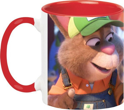 ARTBUG Zootopia Carrot Farm -1752-Red Ceramic Coffee Mug(350 ml)