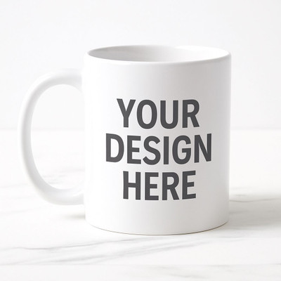 CherishCrafts Personalised white Ceramic Coffee Mug(350 ml)