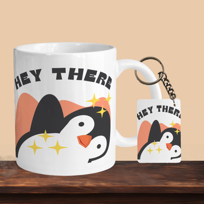 AG MALL 101_Hey There R-R Ceramic Coffee Mug(330 ml, Pack of 2)