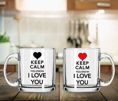 Daddy dream NEW-KeepCalmILove-543 Glass Coffee Mug(325 ml, Pack of 3)