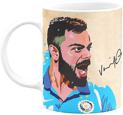 Convay Virat Kohli Quote Printed Ceramic Coffee 11oz Ceramic Coffee Mug(330 ml)