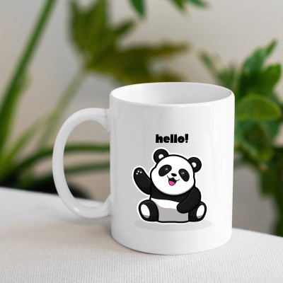 Mr Print Morbi Gifts For Cute Baby Panda mug For Sister , bf/gf , friend Ceramic Coffee Mug(330 ml)