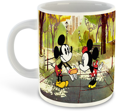 whats your kick Mickey Mouse Printed White Coffee - D11 Ceramic Coffee Mug(325 ml)