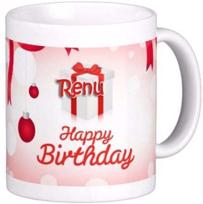 GNS National Happy Birthday Gift for Renu 082 Ceramic Coffee Mug(325 ml)