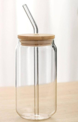 dimon Cococola Can,Drinking Glass Travel Sipper Tea,Coffee,Juice,Milk Cup with Straw Glass Tumbler(540 ml)