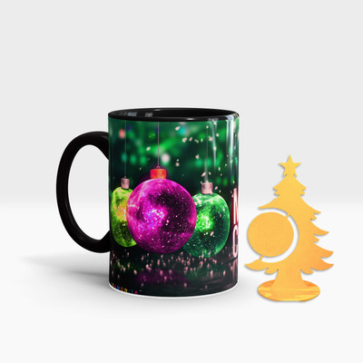 Fifth and Moon C-BLK-TREE-01 Ceramic Coffee Mug(320 ml, Pack of 2)