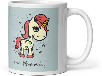 Mr UVD Magical Day With Unicorn_MUGG Ceramic Coffee Mug(350 ml)