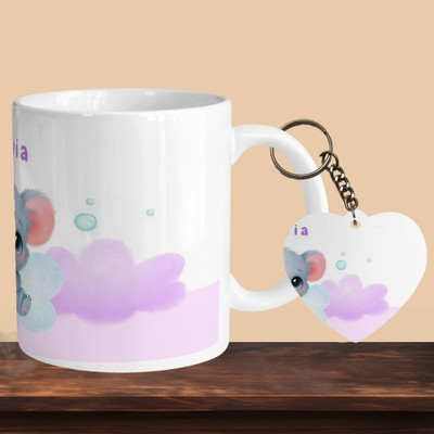 VM SHOPPING MALL Olivia R-H Ceramic Coffee Mug(330 ml, Pack of 2)
